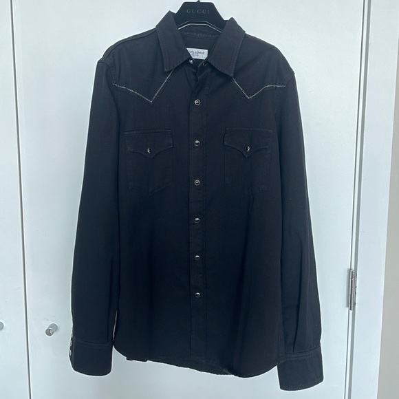 YSL Saint Laurent Cotton denim shirt - Picture 1 of 9
